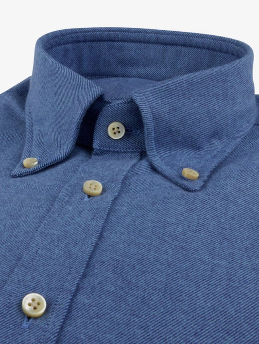ID25766-Stenstoms Blue Flannel Button Down Shirt