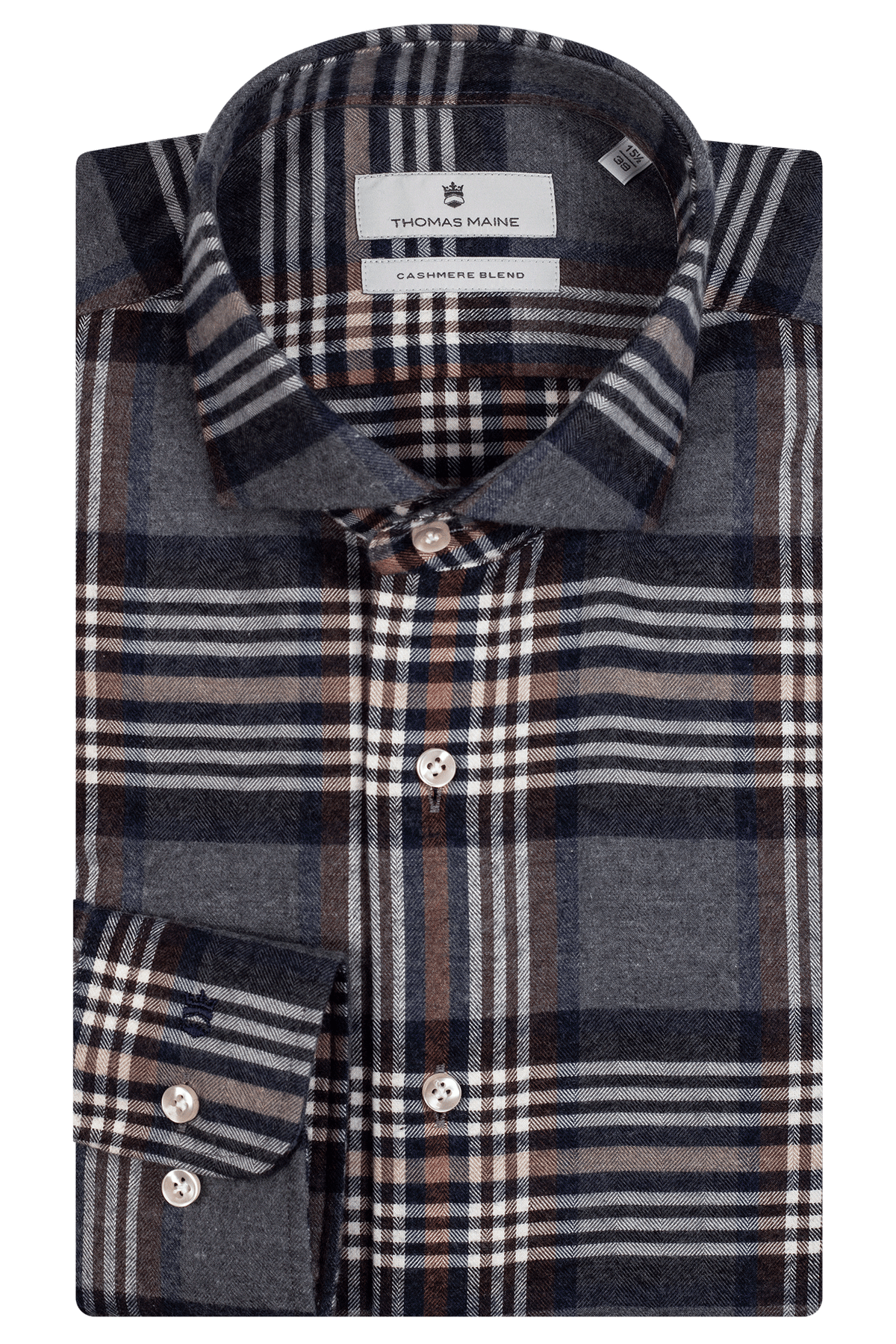 ID80035-Thomas Maine Blue Check Shirt