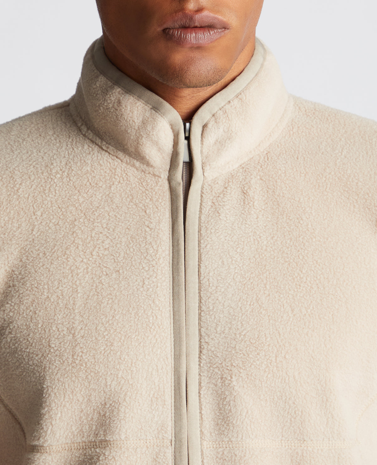ID24703-Remus Ecru Zip Through Fleece