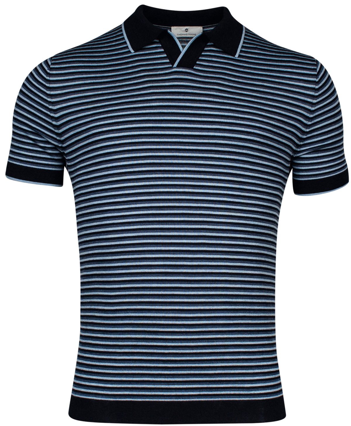ID24453-Thomas Maine Navy Skipper Collar Polo