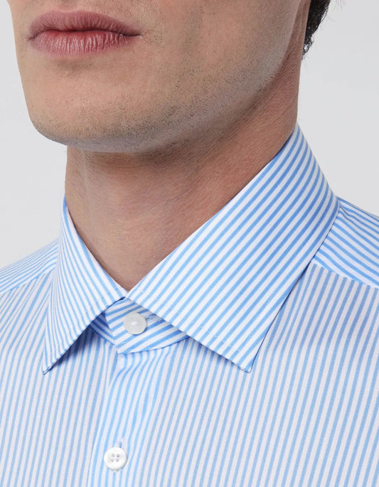 ID25248-Xacus Sky Stripe Travel Shirt