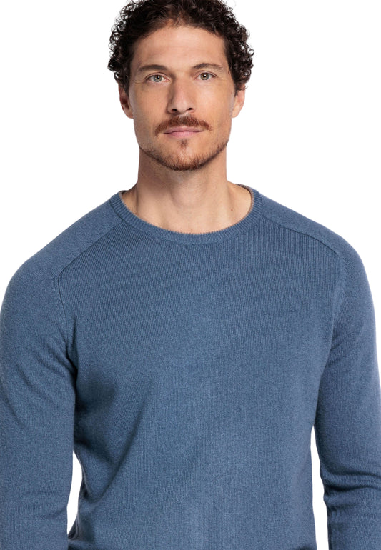 ID25593-Thomas Maine Blue Lambswool Knitwear