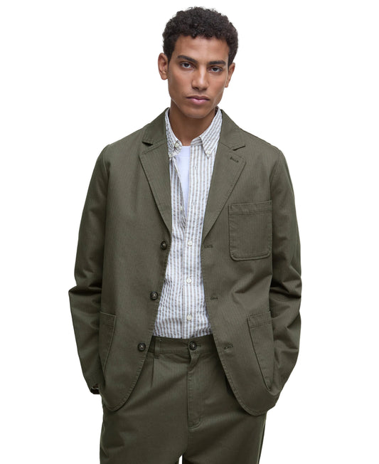 ID25107-Barbour Green Bayview Overshirt