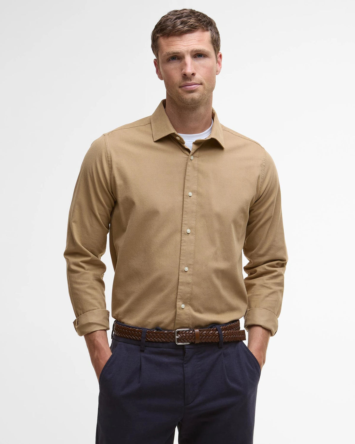 Barbour Runnymede Stone Cord Shirt