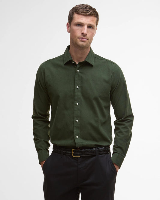 Barbour Green Runnymede Cord Shirt
