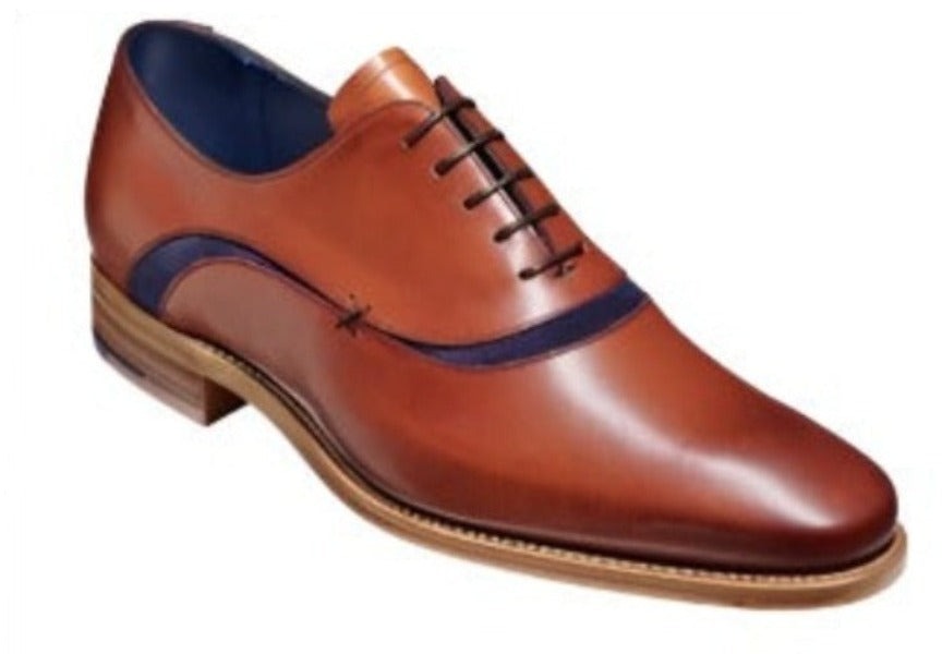 ID10169 Barker Rosewood Navy Emerson Shoe