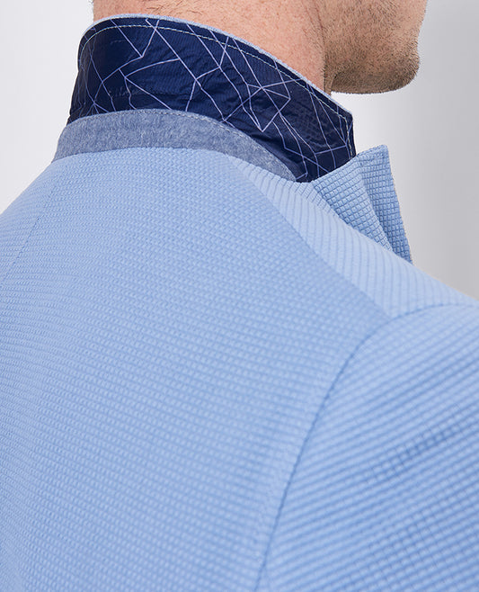 ID7189-Remus Uomo Sky Blue Waffle Jacket