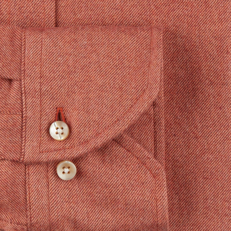 ID20304-Stenstroms Orange Flannel Button Down Shirt