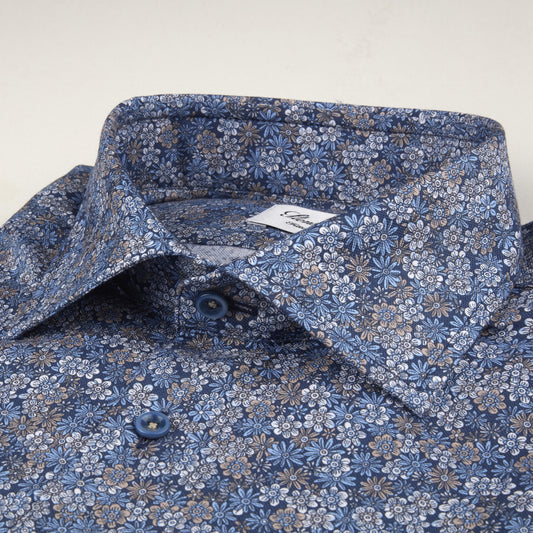 ID50298-Stenstroms Blue Flower Pattern Shirt