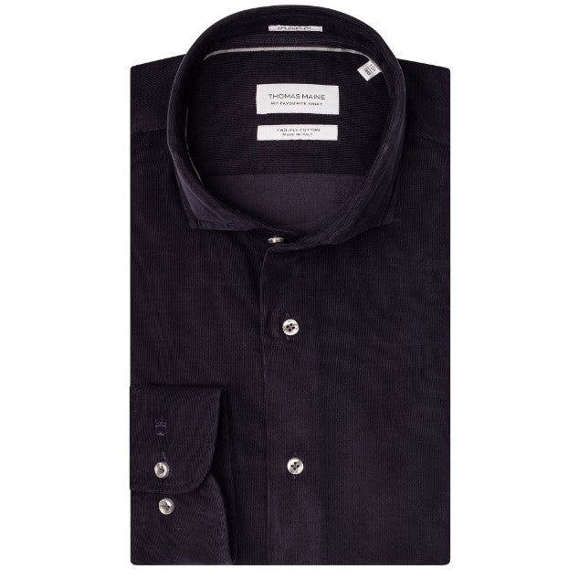 ID8257-Thomas Maine Navy Cord Shirt