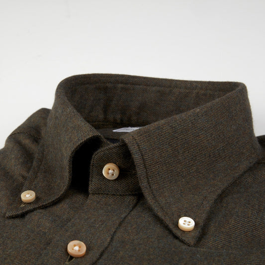 ID20305-Stenstroms Shirt Olive Flannel Shirt