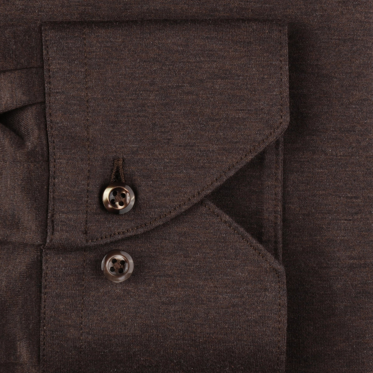 ID40113-Stenstroms Brown Stretch Jersey Shirt
