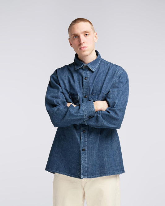 ID8581-Edwin Big Shirt Blue Pearl