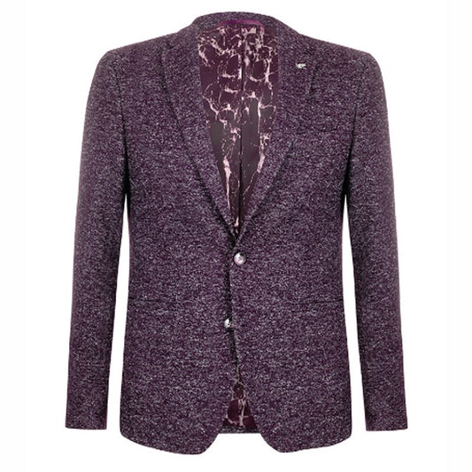 ID6033-Remus Uomo Novo Wine Heather Blazer