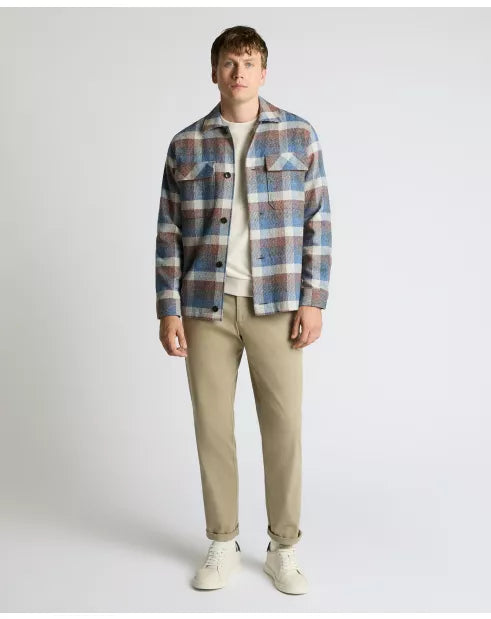 ID25577-Remus Sky Brown Check Overshirt