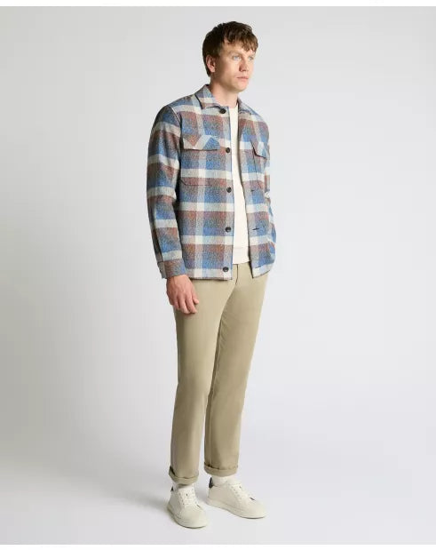 ID25577-Remus Sky Brown Check Overshirt