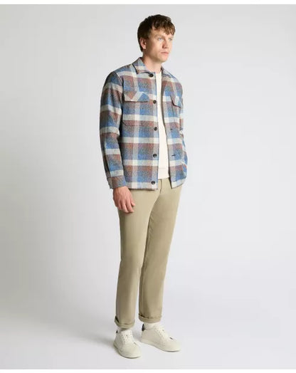 ID25577-Remus Sky Brown Check Overshirt