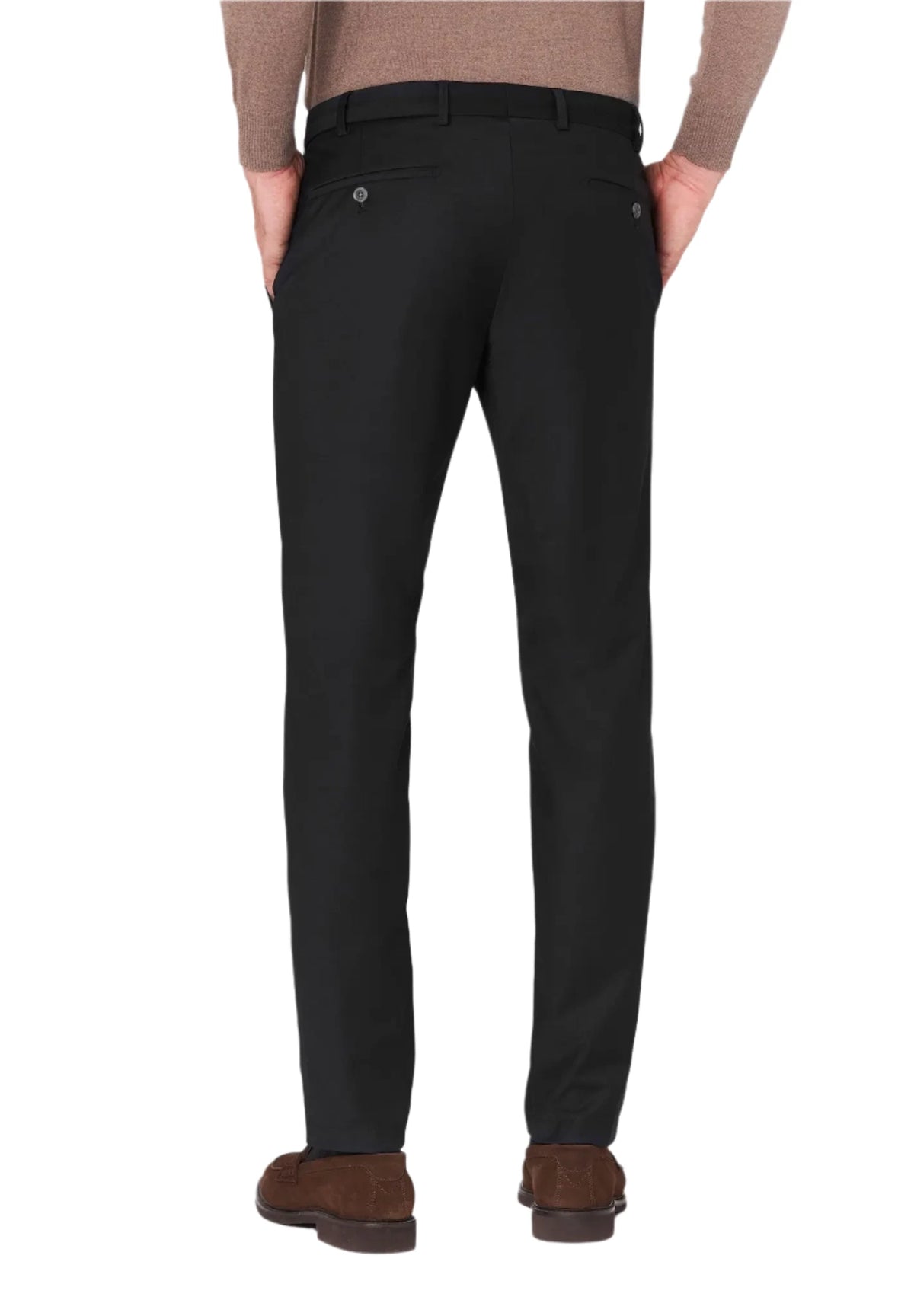 ID24790-Hiltl Black Tarent Wool Trouser