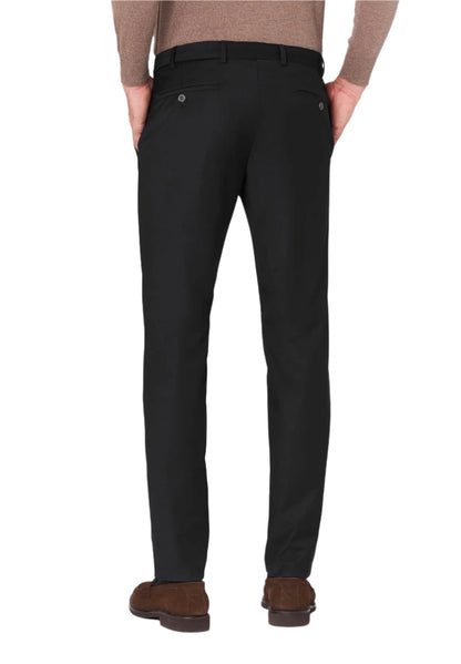 ID24790-Hiltl Black Tarent Wool Trouser