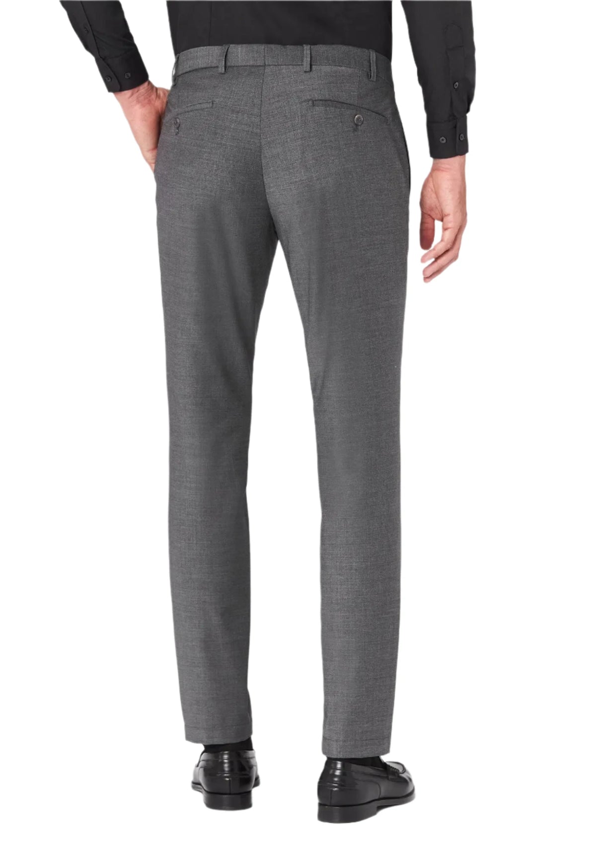 ID24791-Hiltl Grey Tarent Wool Trouser