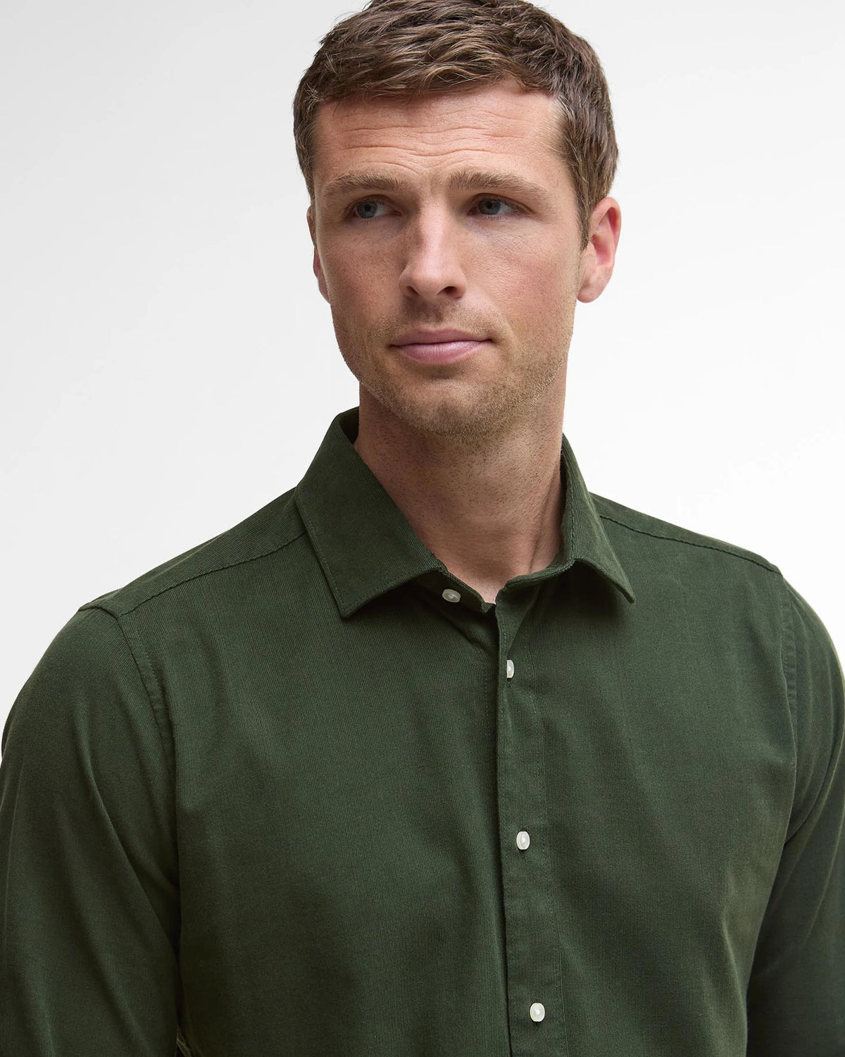 Barbour Green Runnymede Cord Shirt