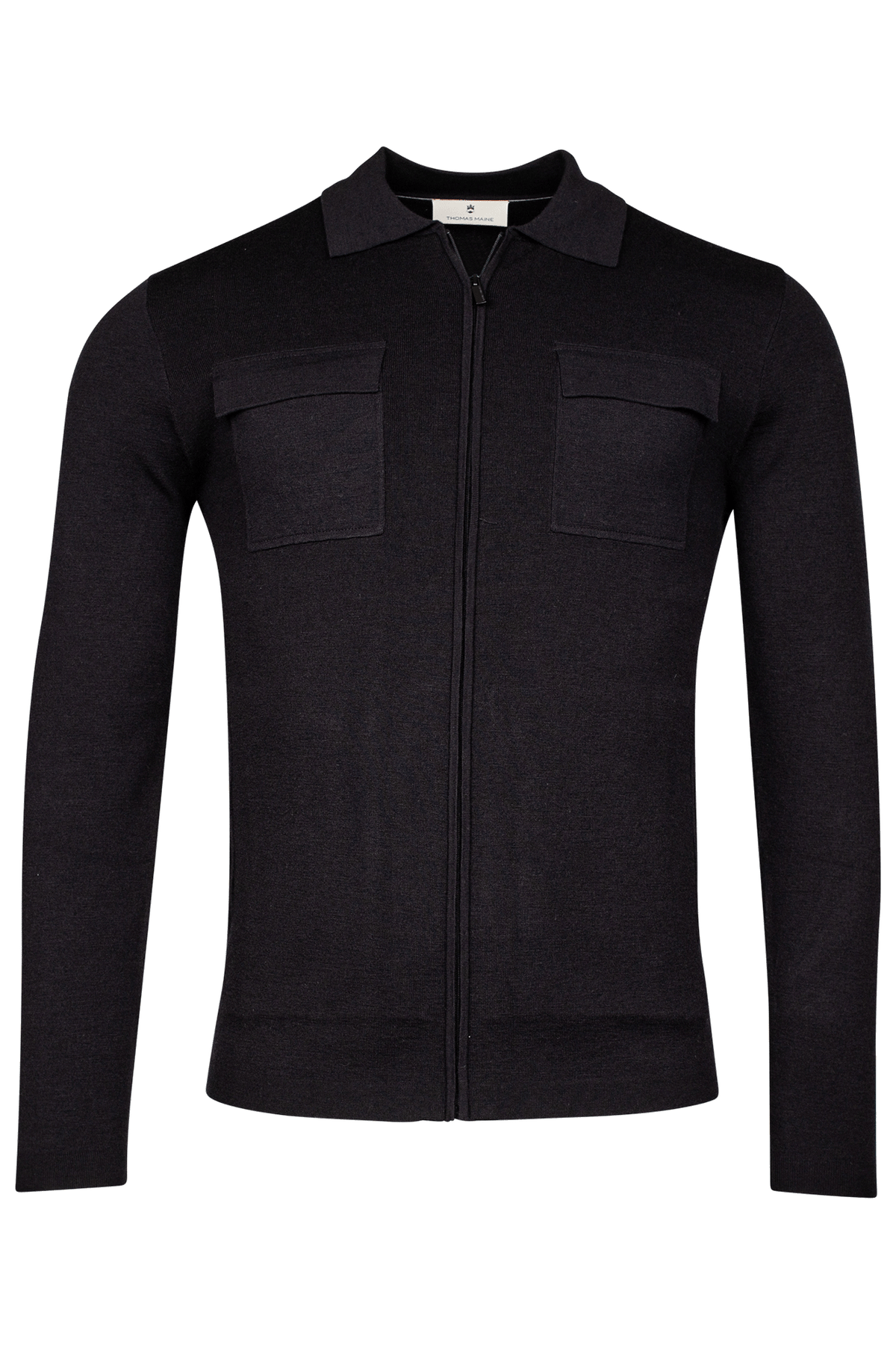 ID24925-Thomas Maine Navy Stretch Cardigan