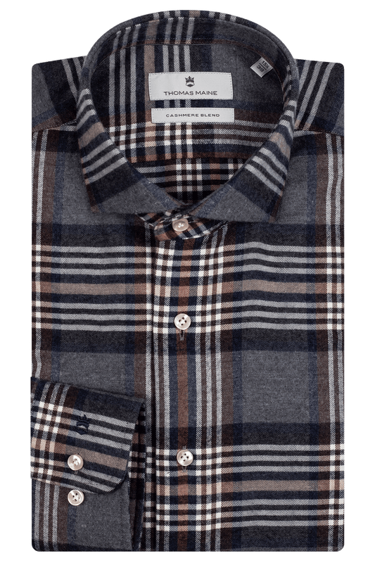 ID80035-Thomas Maine Blue Check Shirt