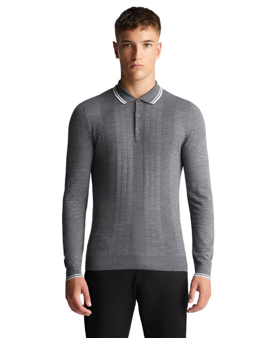 ID80066-Remus Grey Tipped Knitted Polo