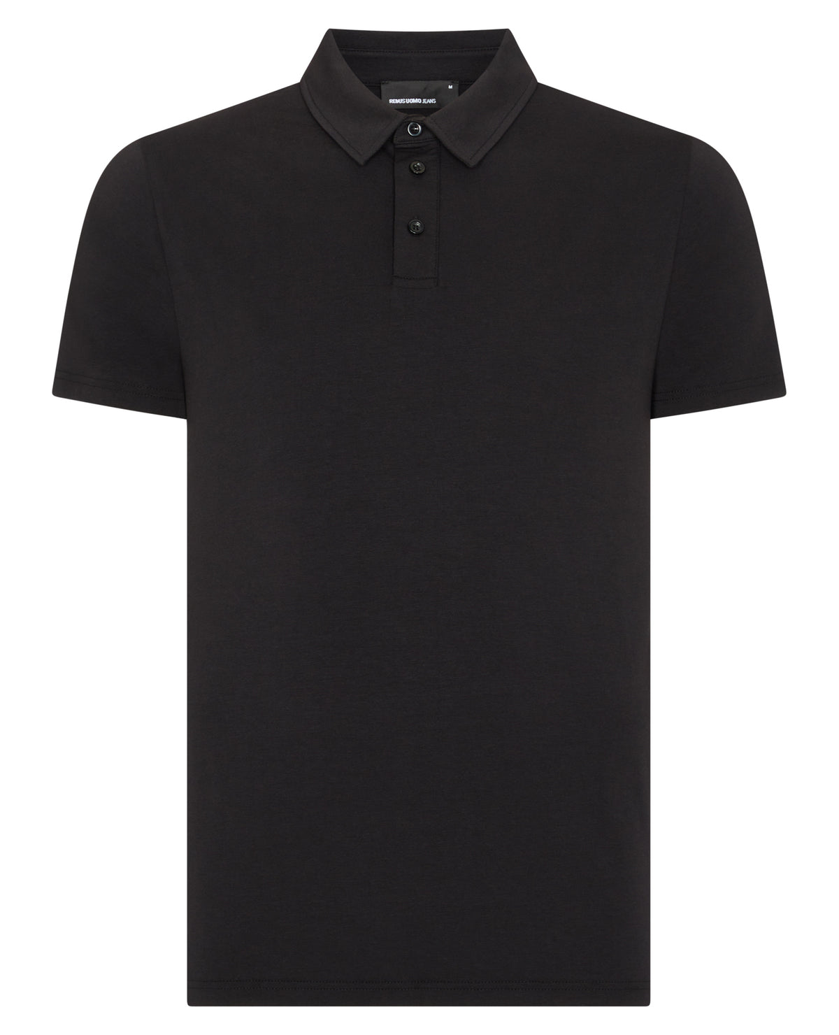 ID25164-Remus Black Tencel Polo Shirt