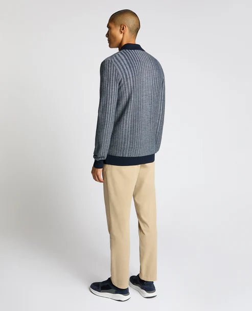 ID25565-Remus Navy Long Sleeve Polo Shirt