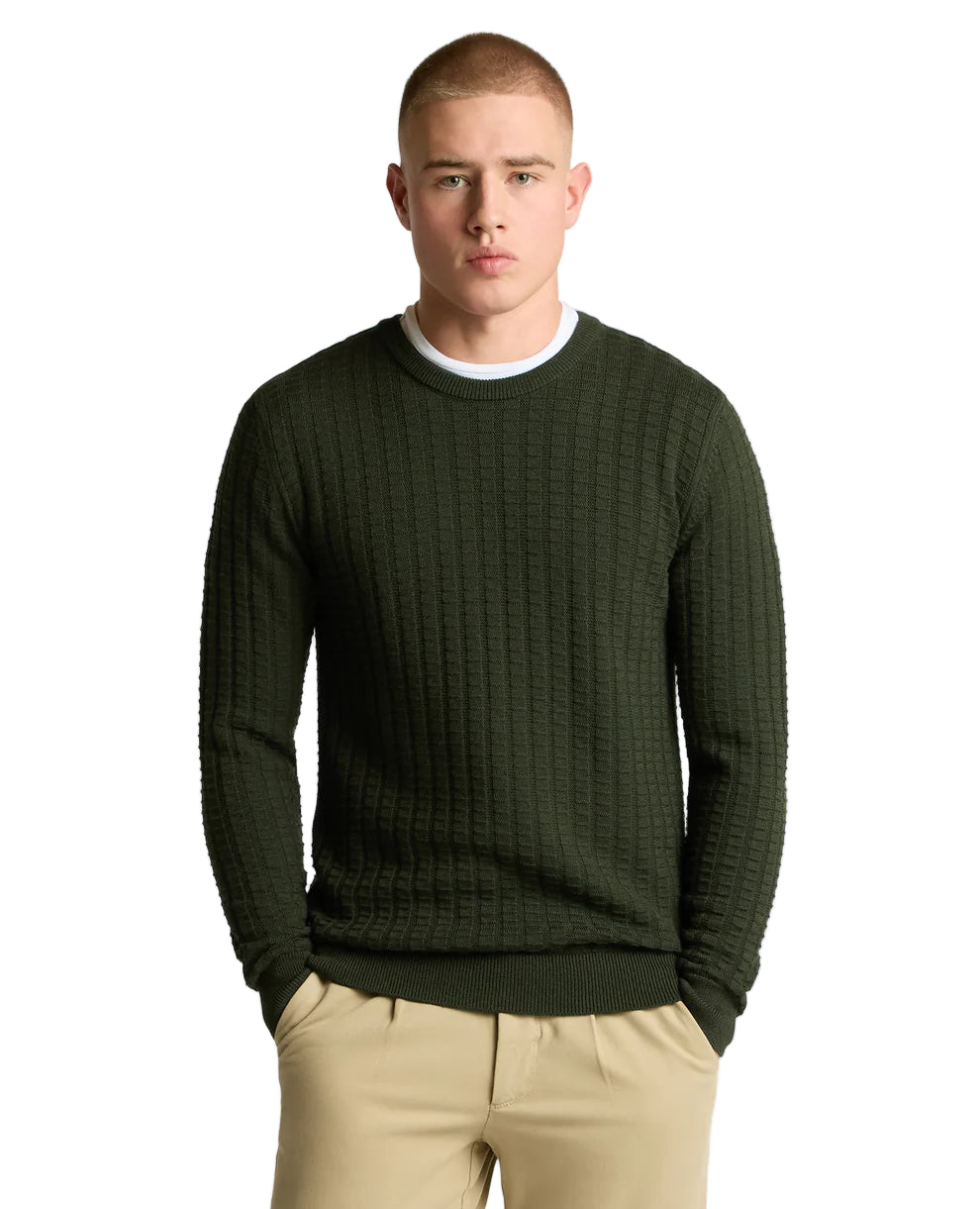 ID25573-Remus Green Waffle Knitwear