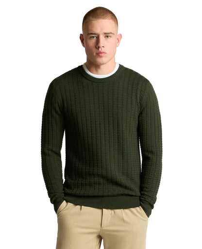 ID25573-Remus Green Waffle Knitwear