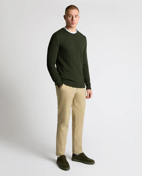 ID25573-Remus Green Waffle Knitwear