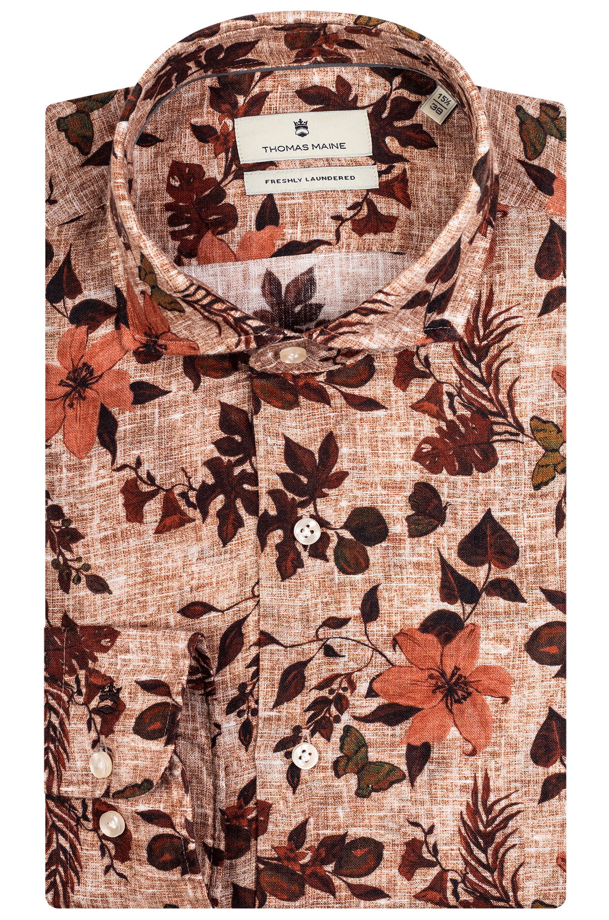 ID24461-Thomas Maine Coral Brown Shirt