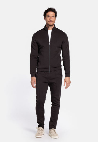 ID25592-Thomas Maine Brown Full Zip Sweatshirt