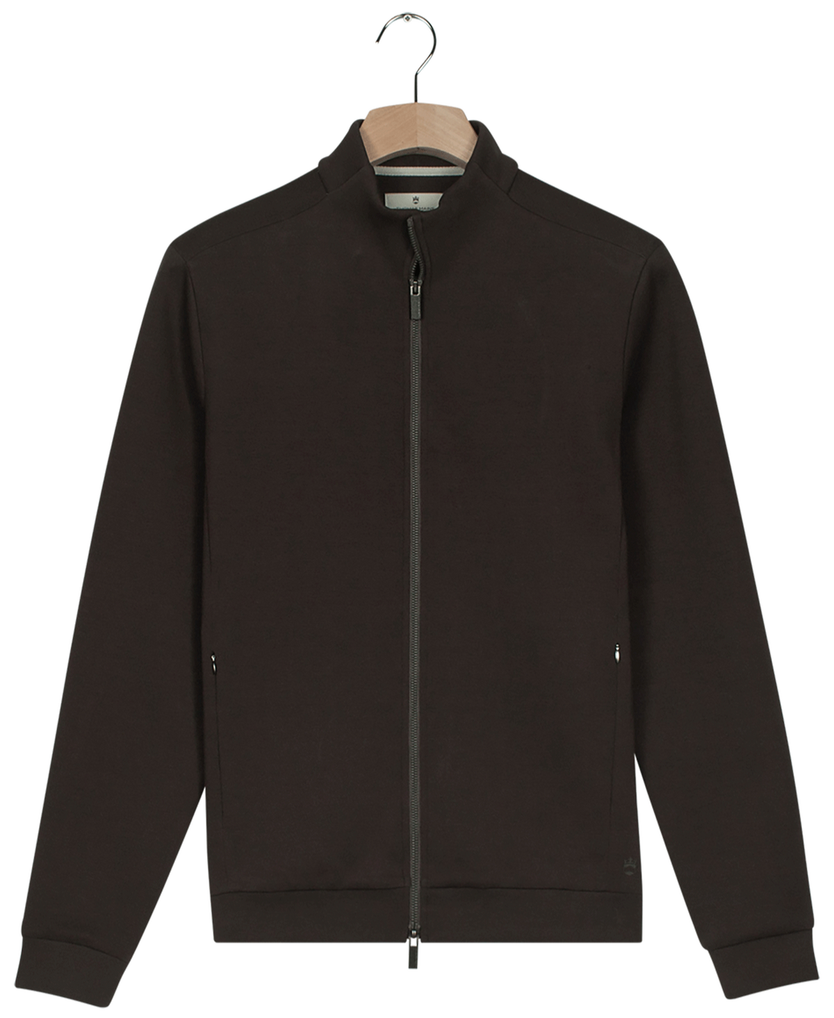 ID25592-Thomas Maine Brown Full Zip Sweatshirt