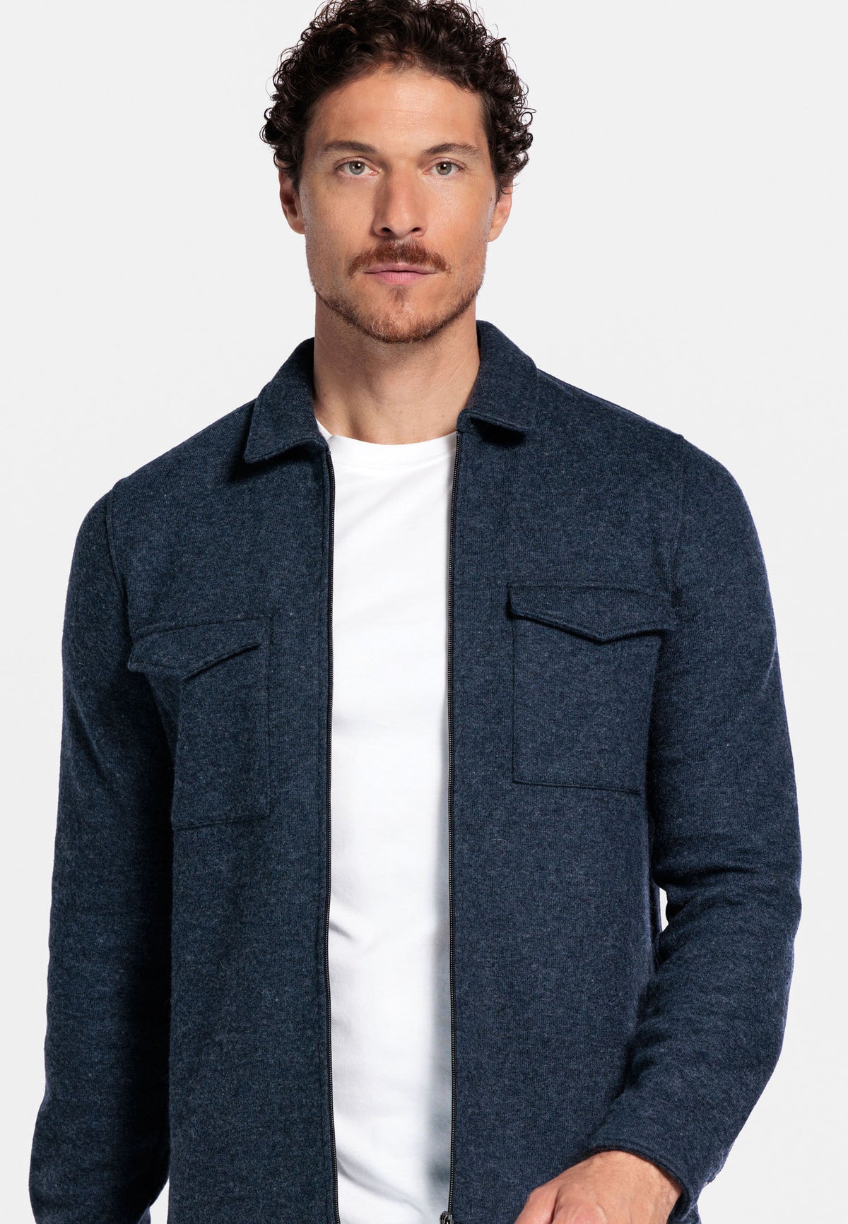 ID25601-Thomas Denim Blue Overshirt
