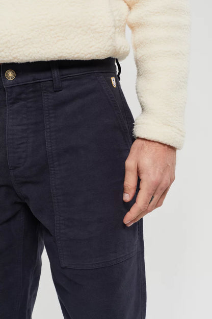 ID80025-Armor Lux Navy Moleskin Fisherman's Trousers