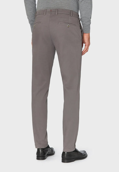 ID24786-Hiltl- Grey Tricotine Cotton Trouser