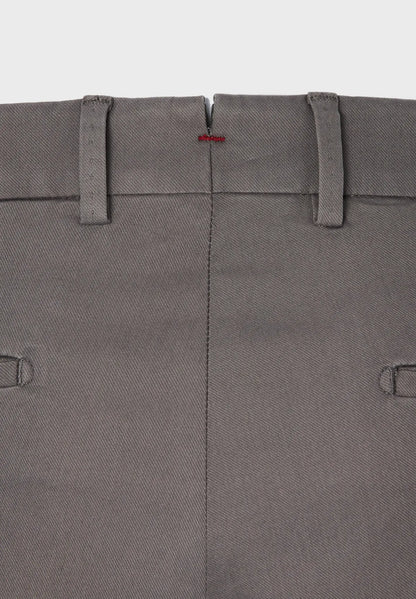 ID24786-Hiltl- Grey Tricotine Cotton Trouser