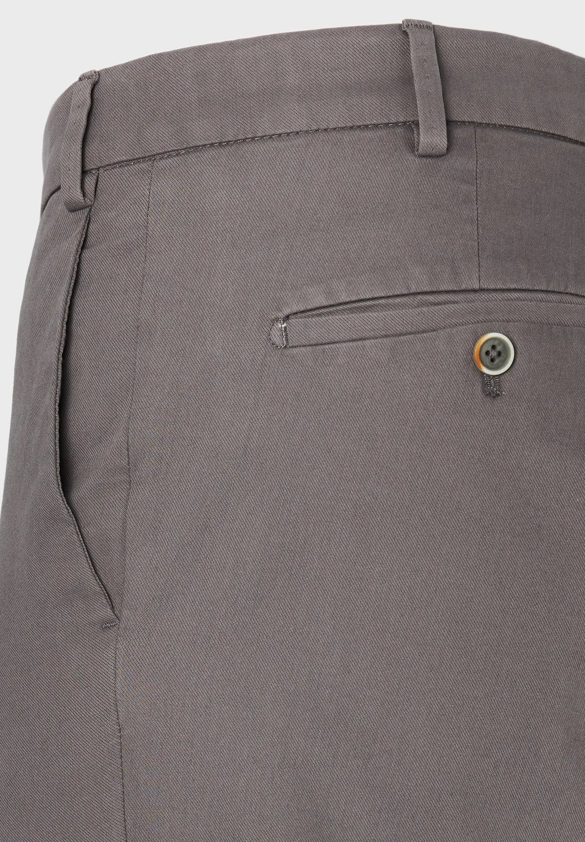 ID24786-Hiltl- Grey Tricotine Cotton Trouser
