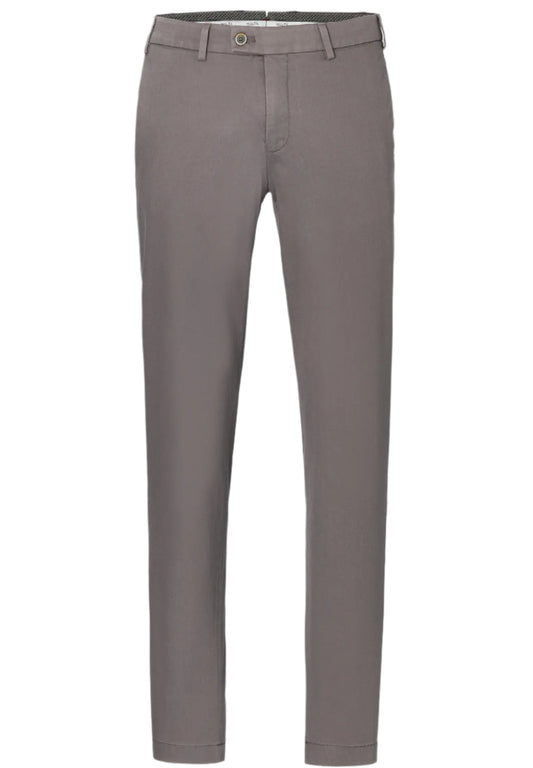 ID24786-Hiltl- Grey Tricotine Cotton Trouser