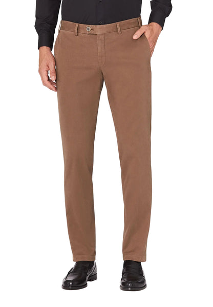 ID24784-Hiltl Coffee Tilo1 Cotton Trouser