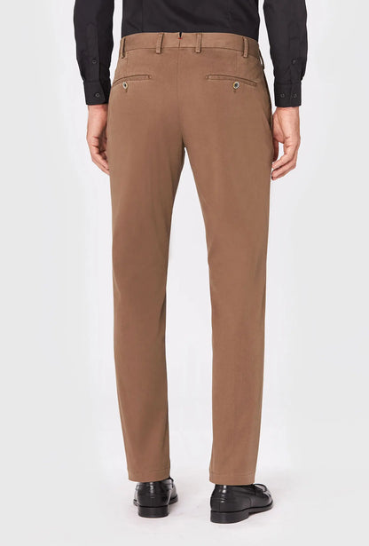 ID24784-Hiltl Coffee Tilo1 Cotton Trouser