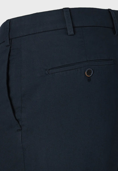 ID24785-Hiltl- Navy Tricotine Cotton Trouser