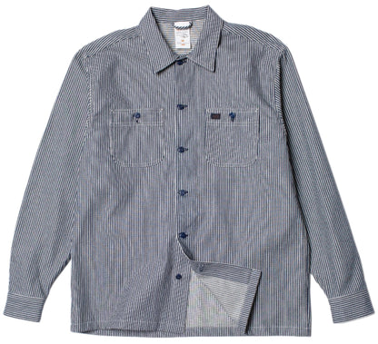 ID70558 Nudie Vincent Hickory Stripe Overshirt
