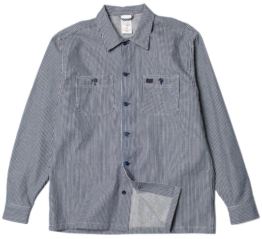 ID70558 Nudie Vincent Hickory Stripe Overshirt