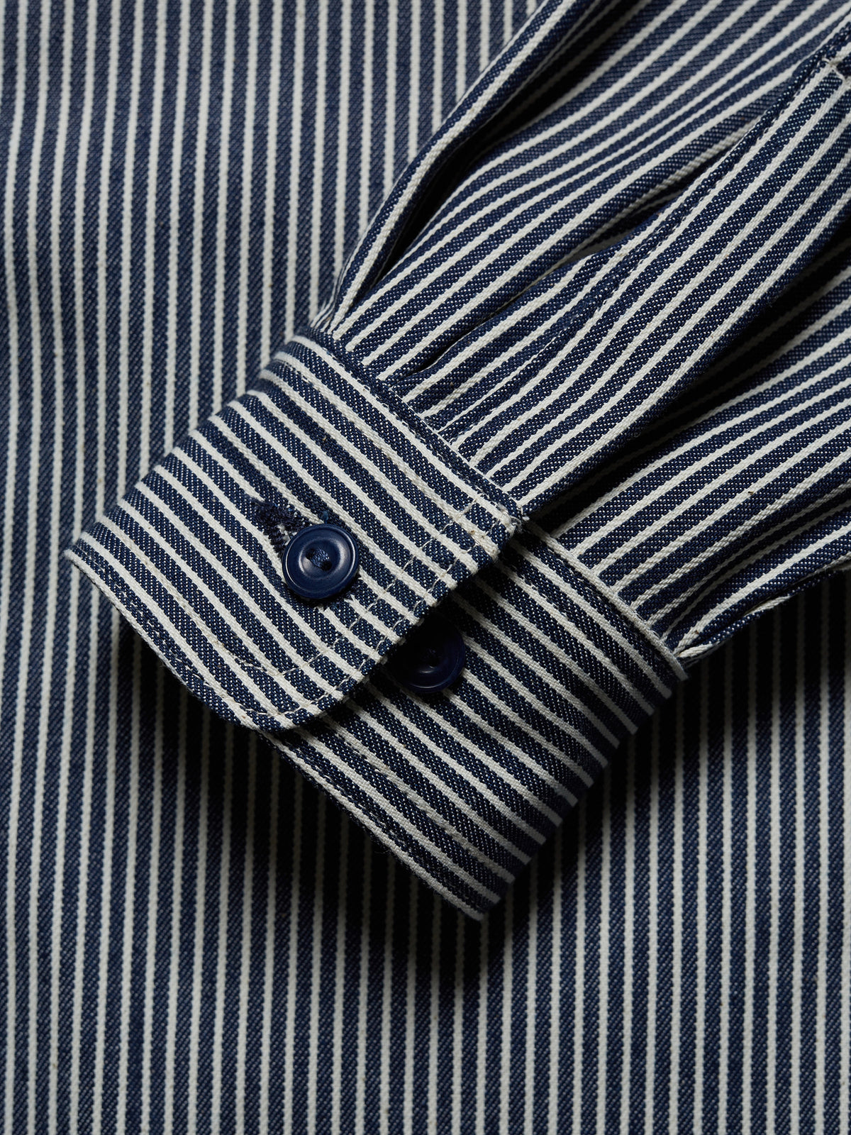 ID70558 Nudie Vincent Hickory Stripe Overshirt