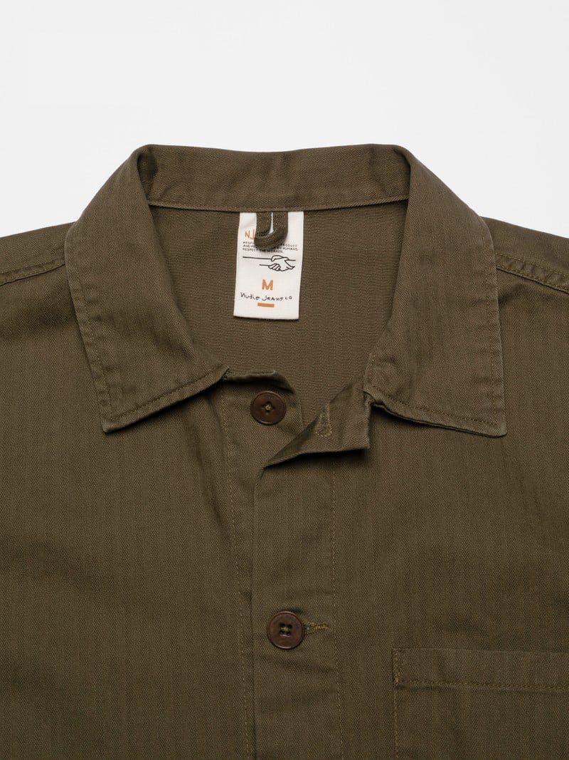 ID24561 Nudie Olive Buddy Chore Jacket