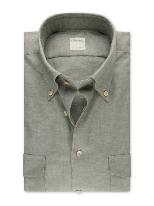 ID24336-Stenstroms Green Military Pocket Shirt